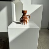 Small white and brown vase or pitcher West Germany H:15cm D:10.5cm