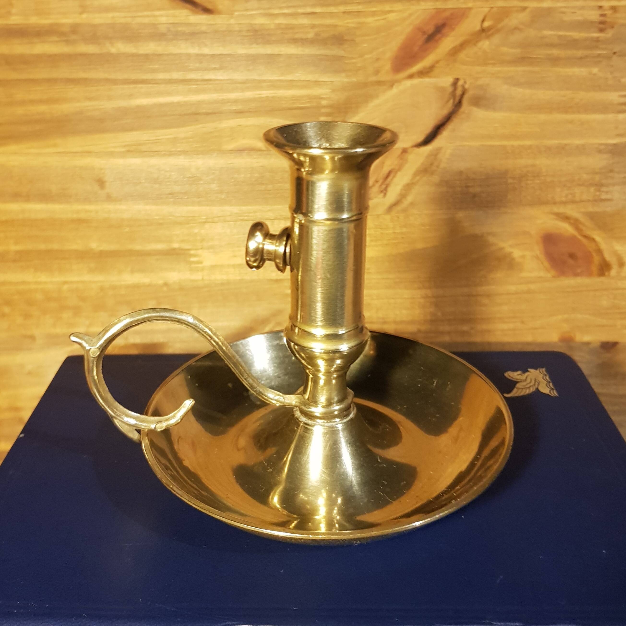 Brass cellar rat candle holder