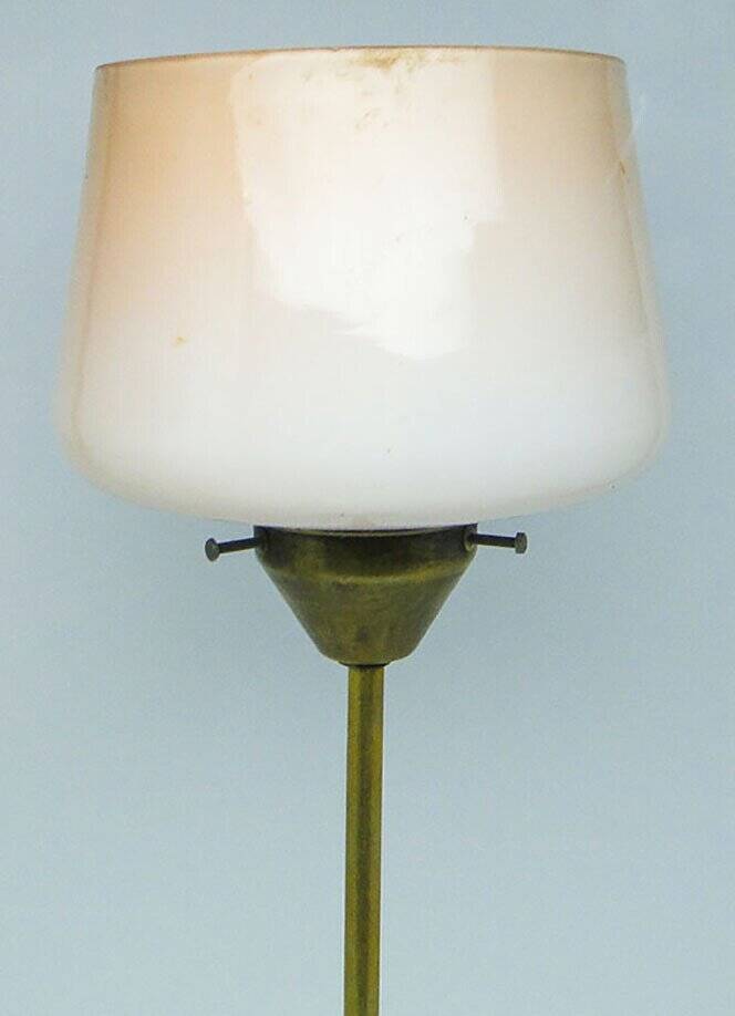 Mid-century pendant lamp in brass and glass, 1950s