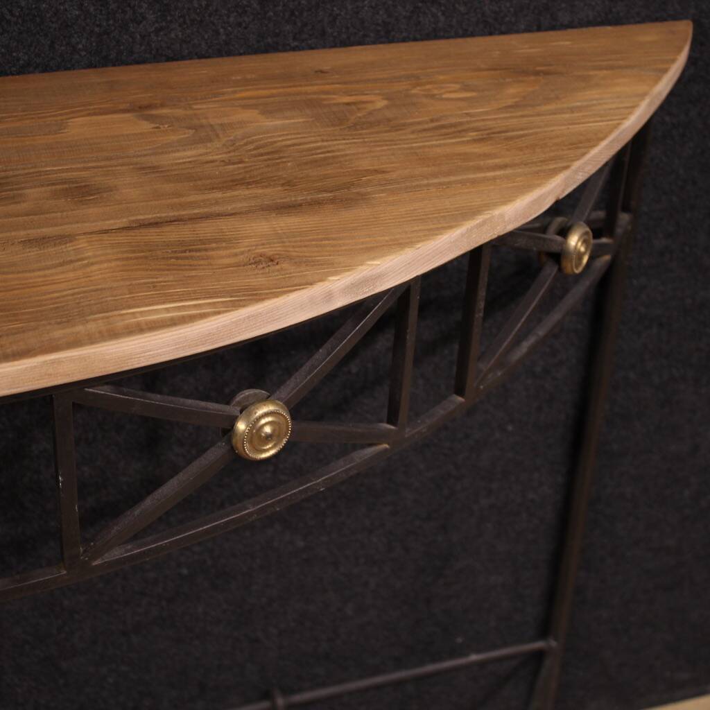 20th century French half-moon console