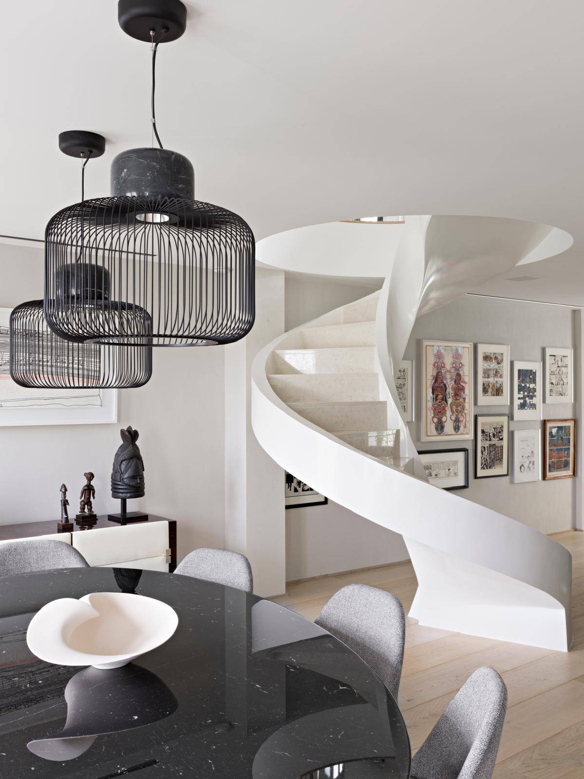 Paire de suspensions design  inedit noir