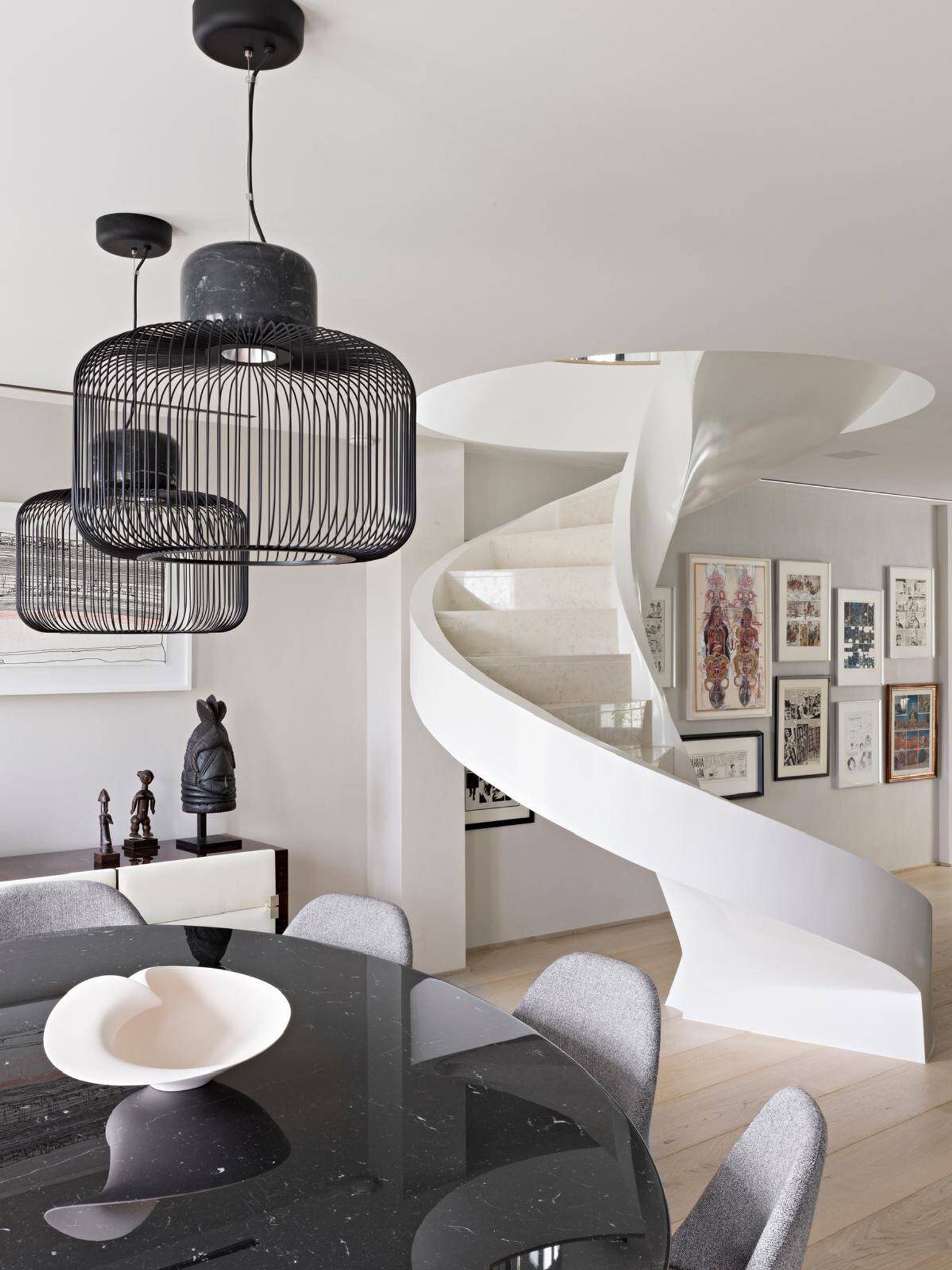 Paire de suspensions design  inedit noir
