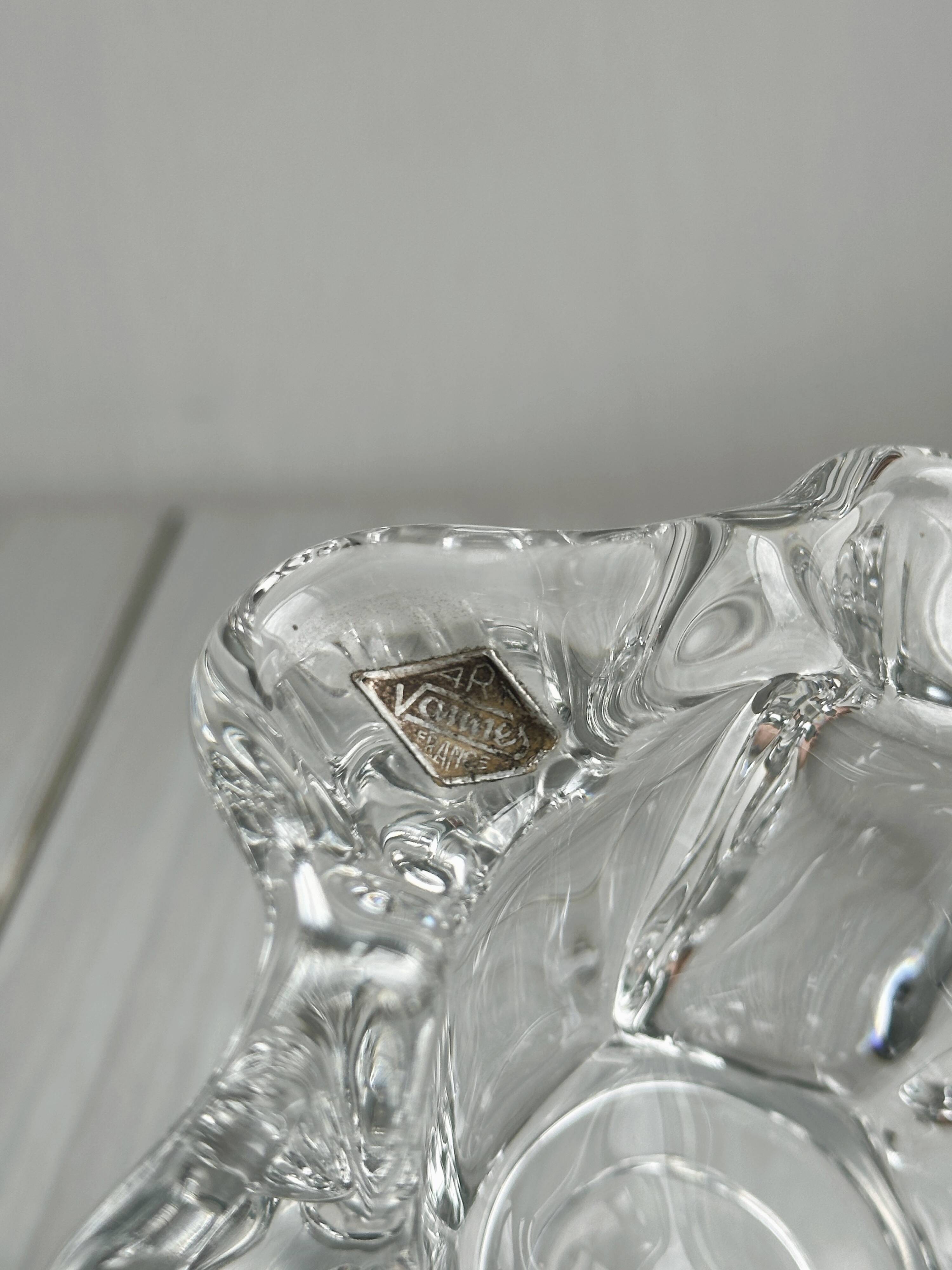 Clear crystal ashtray
