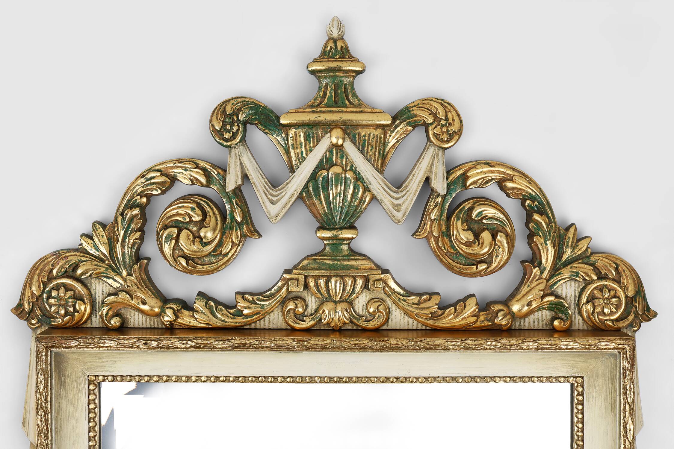 20th Century Napoleon III style mirror in wood with facet cut mirror, France