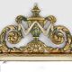 Miroir de style Napoléon III du XXe siècle en bois avec miroir à facettes, France