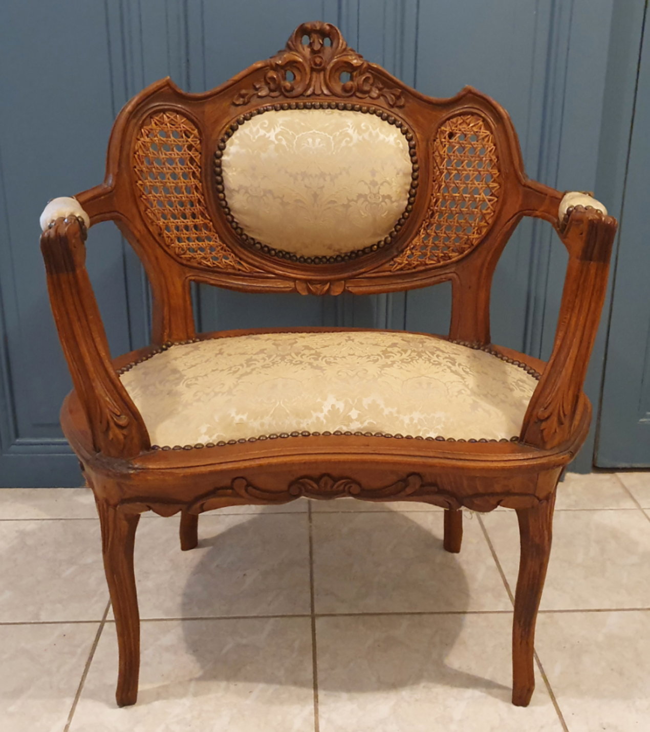Convertible armchair, Rocaille, Louis XV style, early twentieth century.