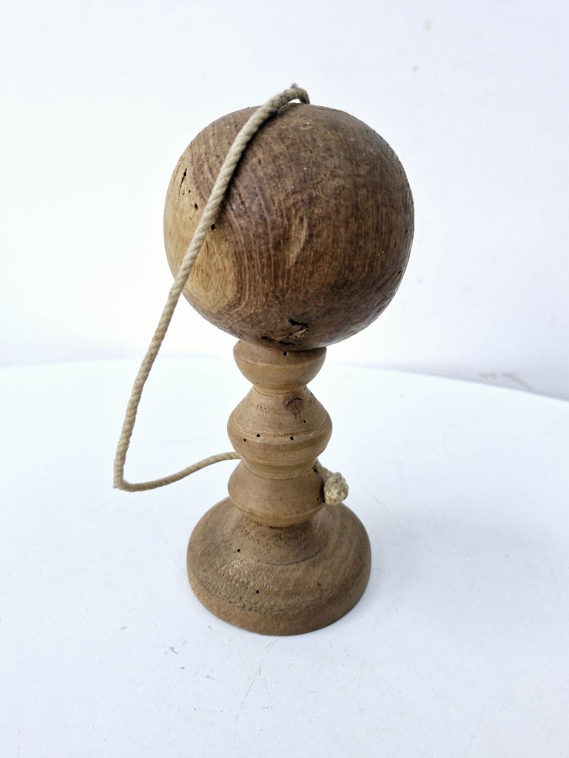 Old Bilboquet Wooden Popular Art Old Game H 18 cm