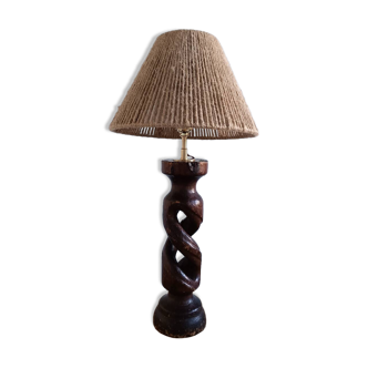 Turned wooden lamp 1950