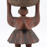 Wooden cup - Woman with pleated skirt (Burkina Faso)