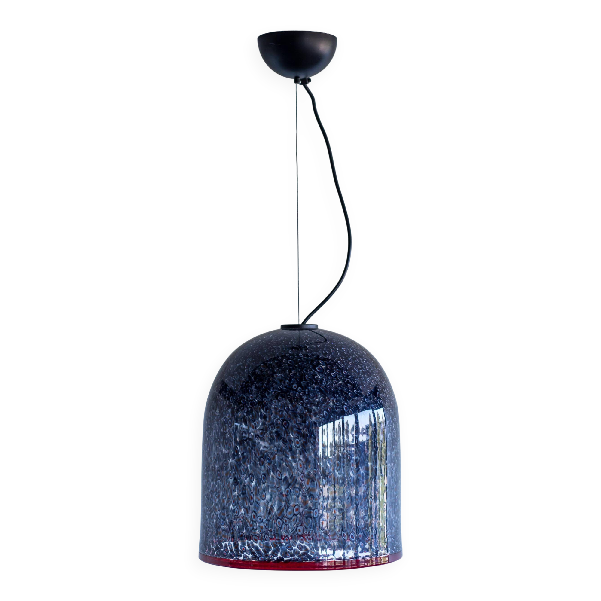 Suspension en verre de Murano "Neverino" de Vistosi - Gae Aulenti, Italie, 1970