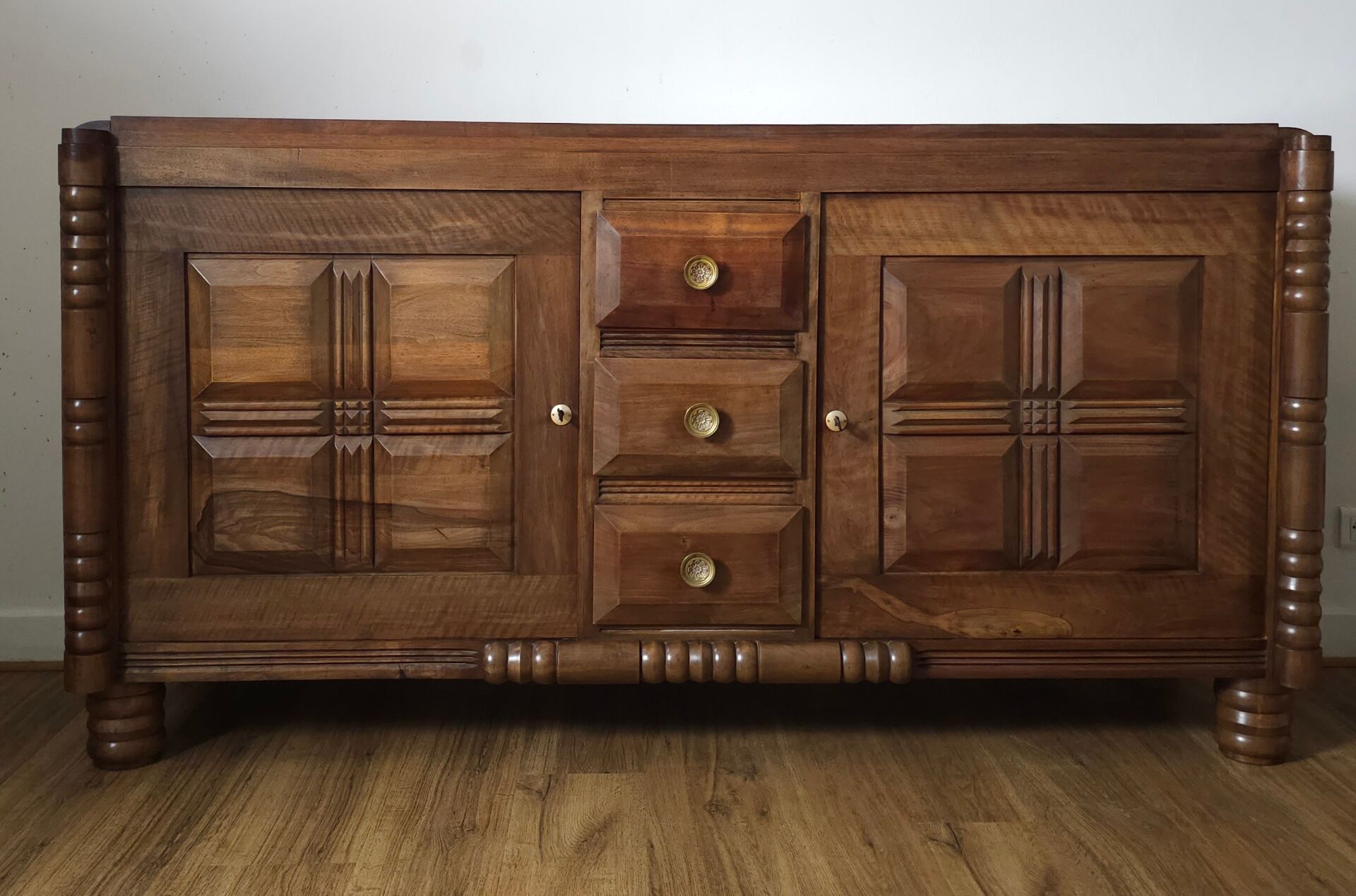 Solid Walnut Buffet, Art Deco, Circa 1940