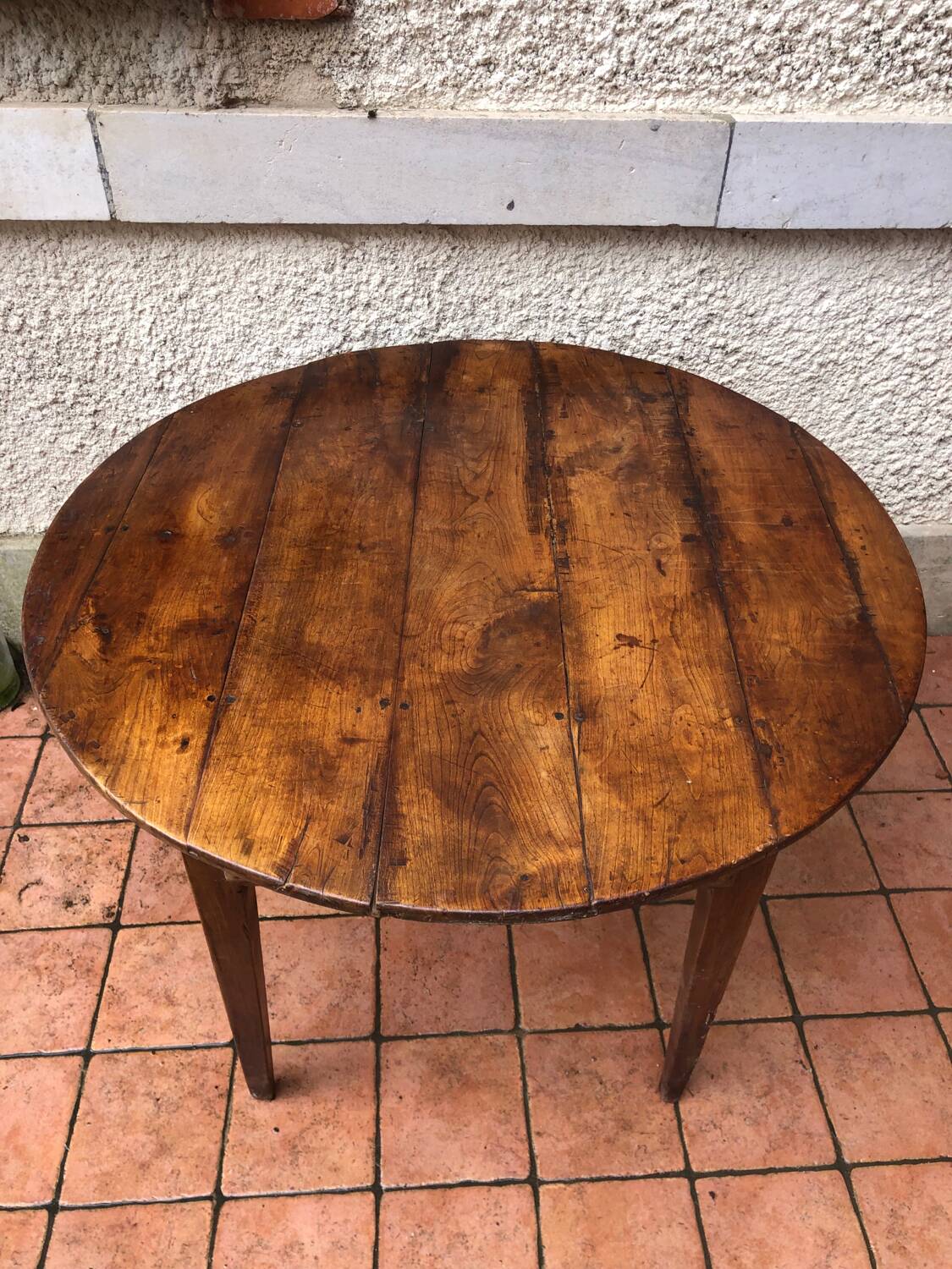 Table à manger ronde rustique