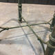 Table d’appoint en fer et verre patine antique