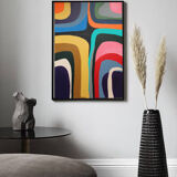 Colorful acrylic canvas for living room "Rainbow"