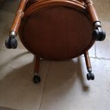 Rattan castor trolley
