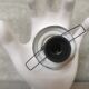White ceramic hand wall lamp