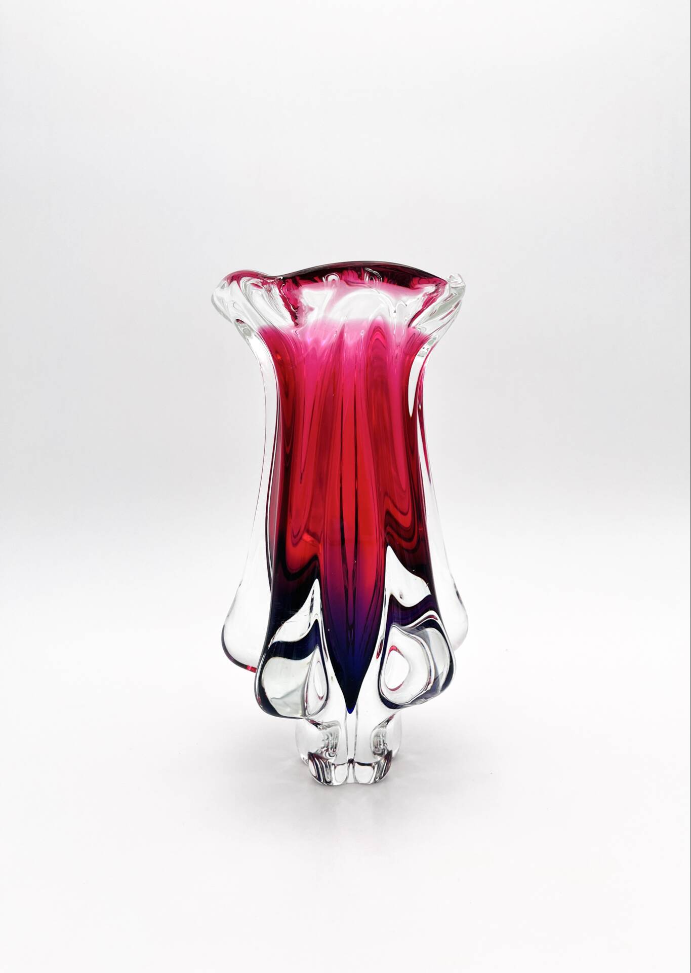 Organic Vase - Sommerso - Josef Hospodka - Bohemian Crystal - Circa