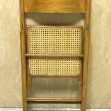 Duo of canned folding chairs