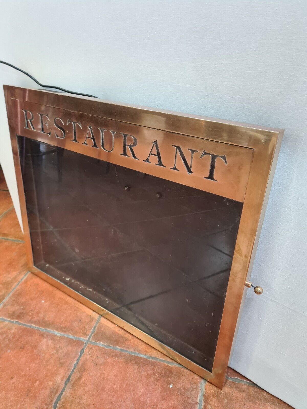 brass restaurant menu holder