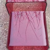 Set of 3 nesting tables in red plexiglass from the 70-80s
