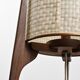 Lampadaire « Rocket » en bois, laiton et fibres, vers 1960
