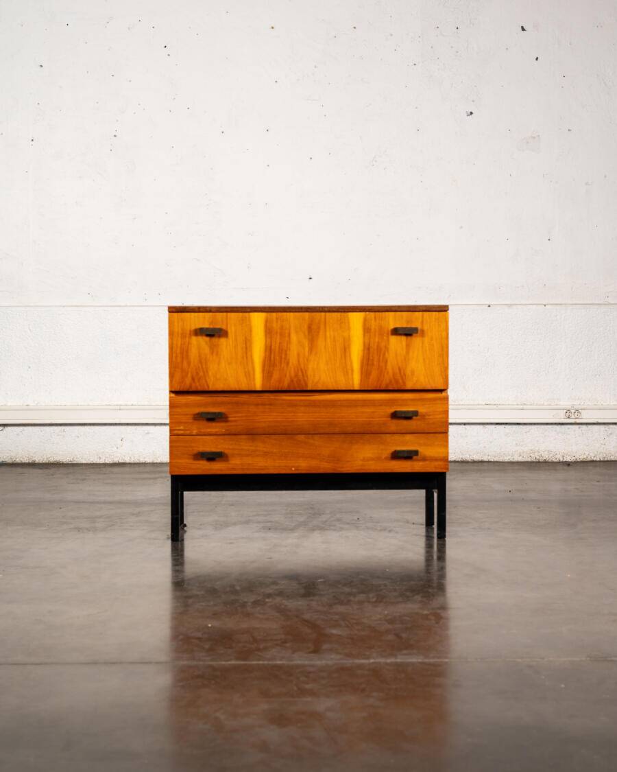 Rosewood burl chest of drawers