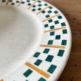 4 flat plates terre de fer h.b.c. earthenware model "chantilly"
