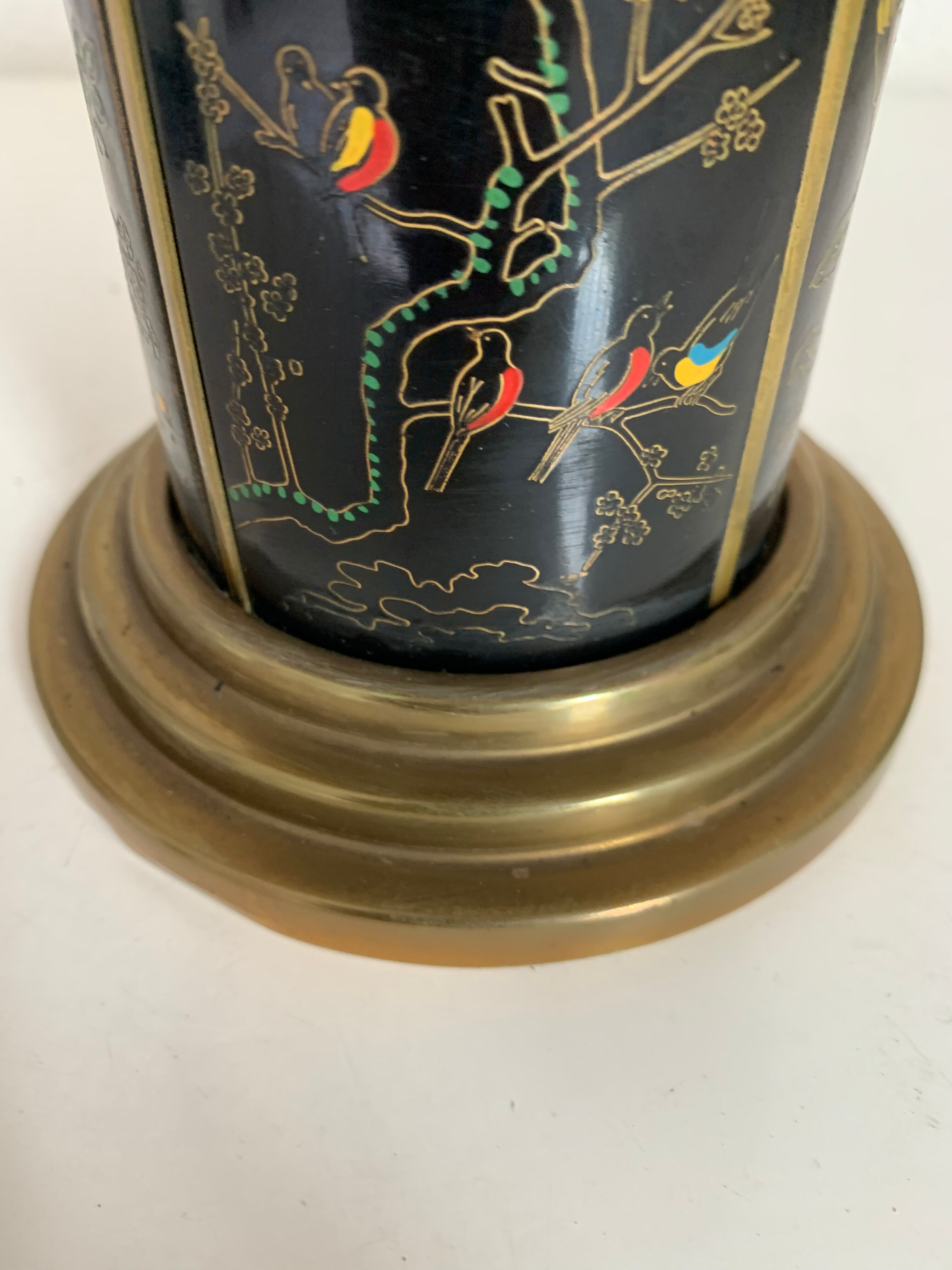 Vintage cigarette holder 1960 Japanese brass box - 18 x 14 cm