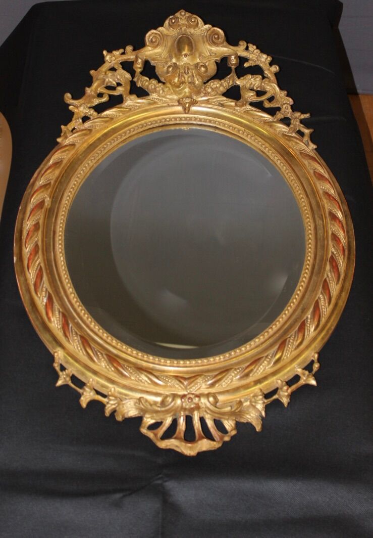 Miroir ovale Napoléon III 56x92cm