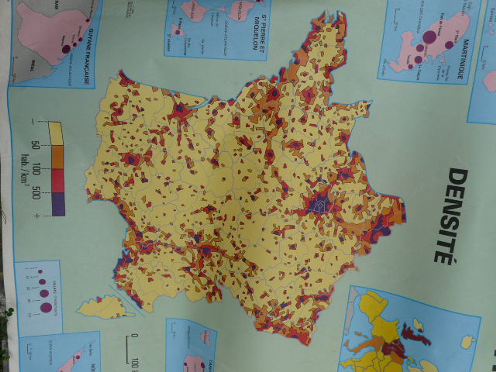 Affiche scolaire MDI La France sa population et structure de la population