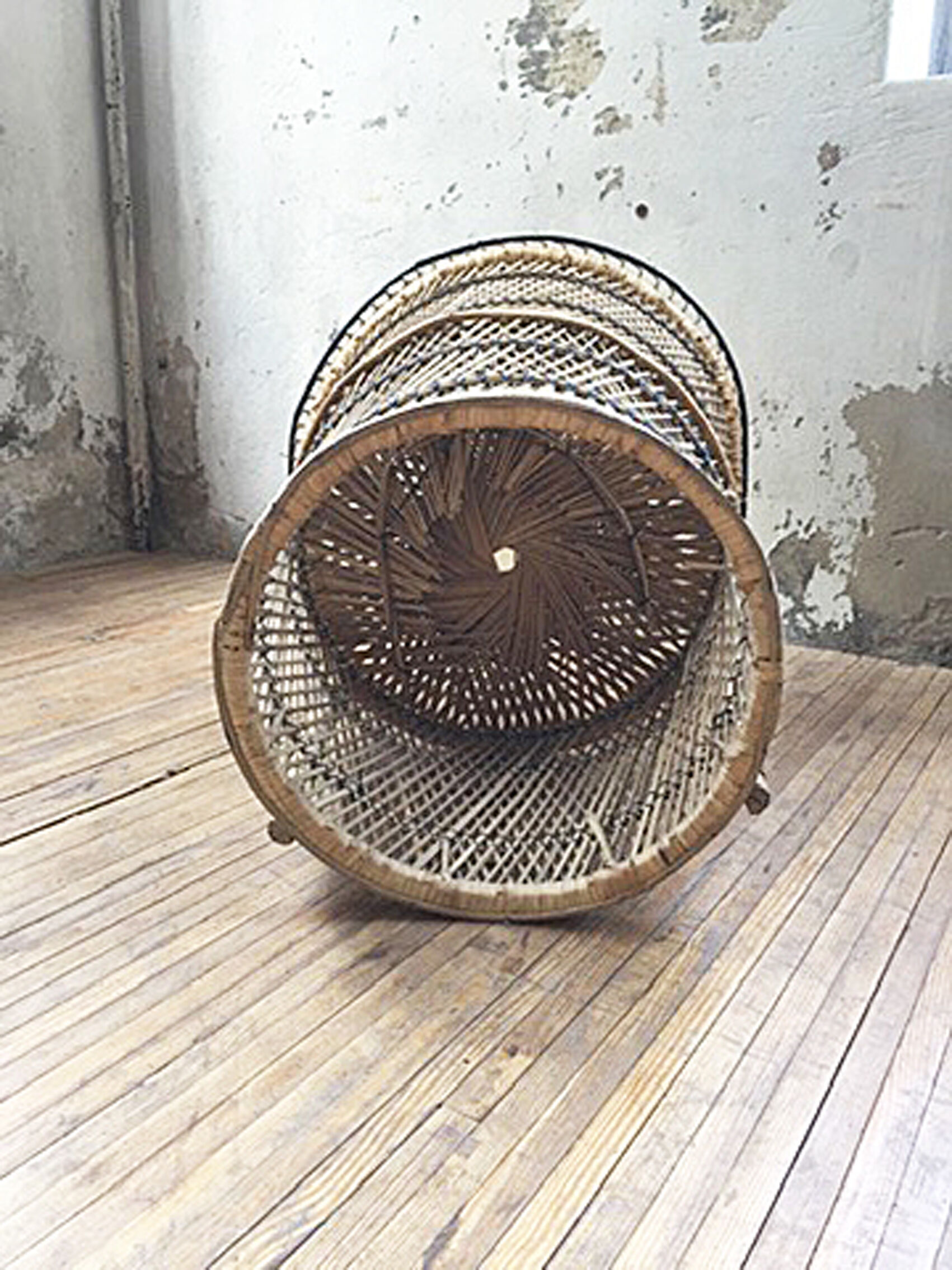 Fauteuil en osier vintage