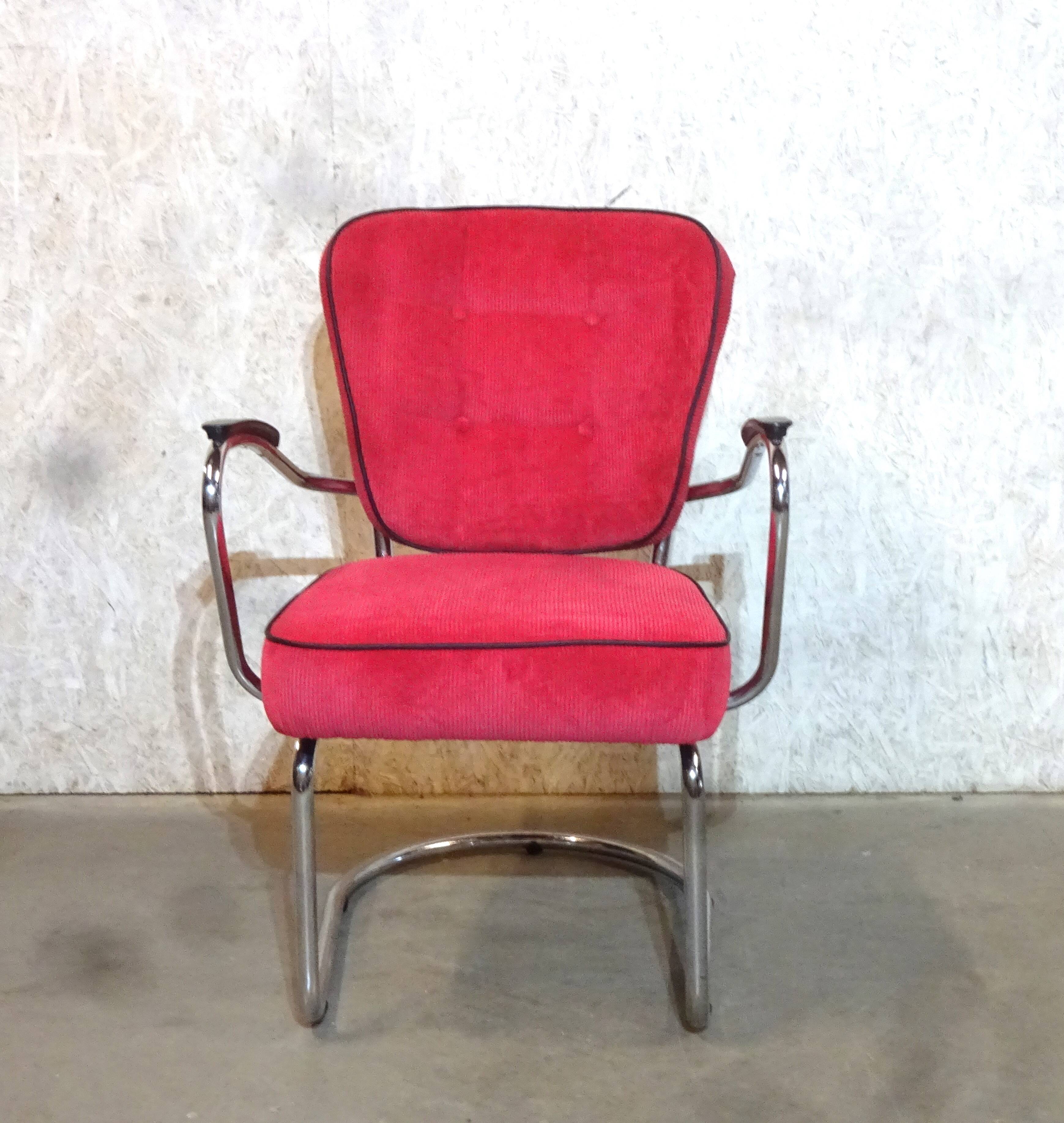 Tubular Frame Armchair by Paul Schuitema for D3-Fana Metaal Rotterdam, 1930