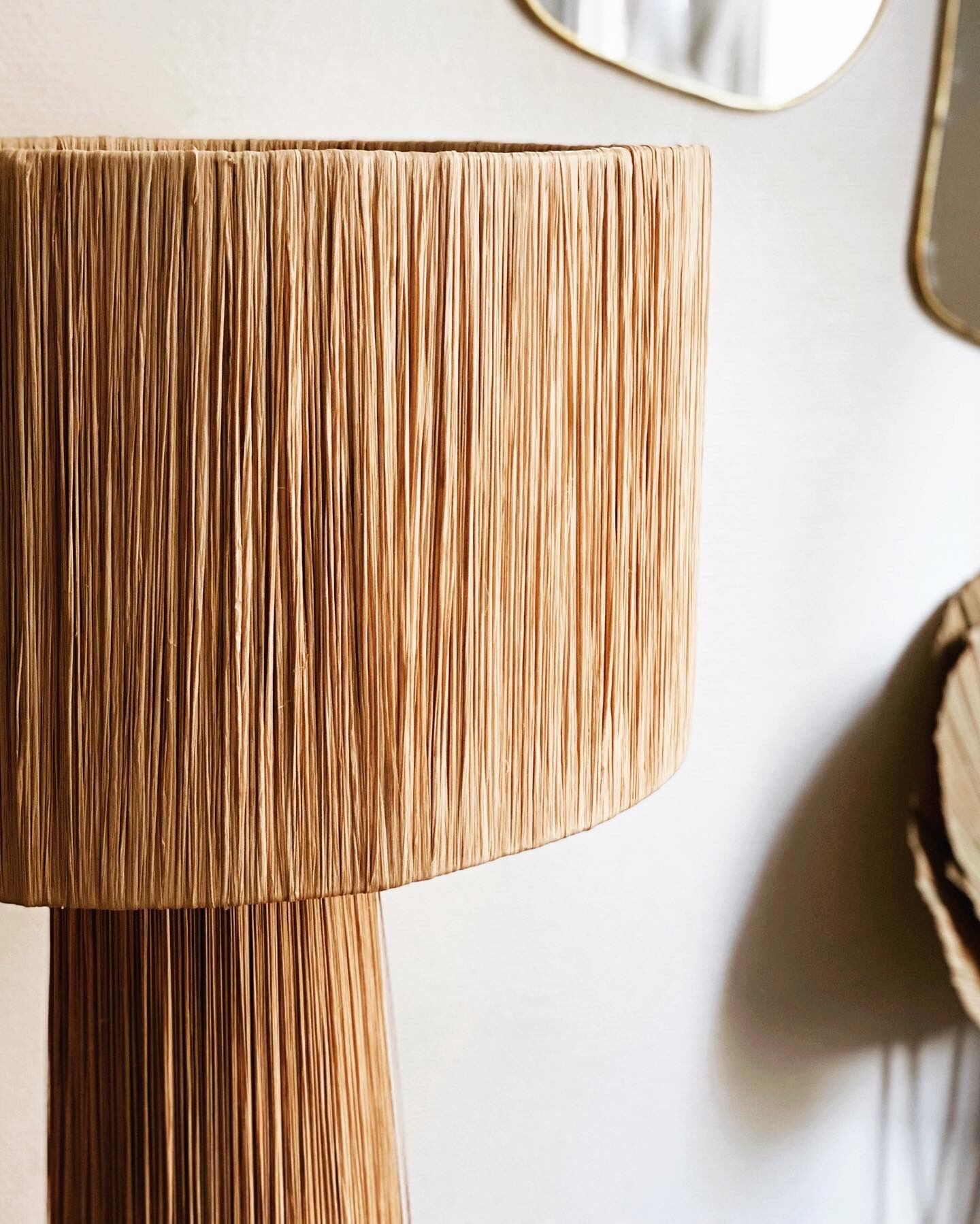 Bahia floor lamp minimalist design raffia