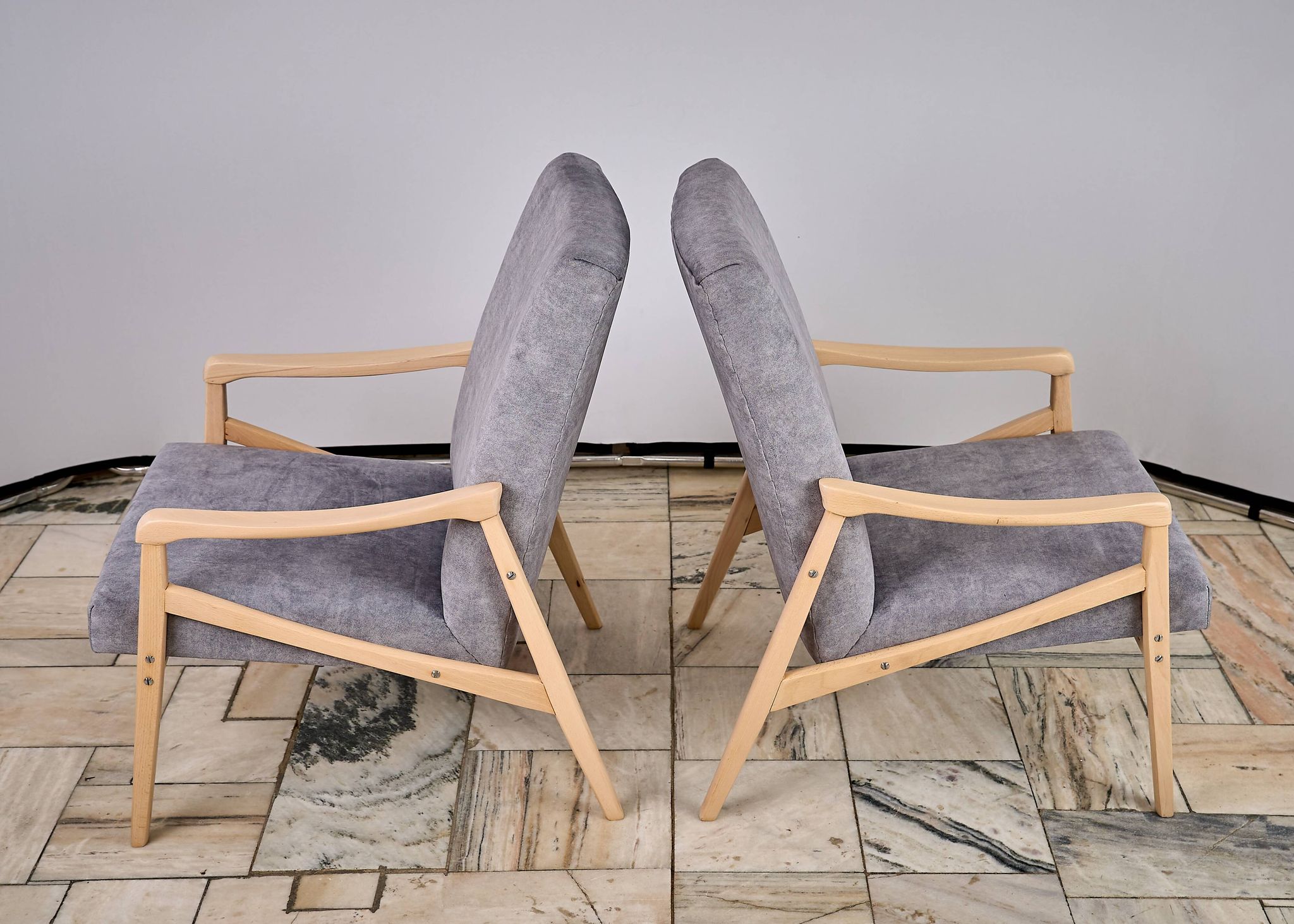 Paire de fauteuils conçus par J. Jiroutek, TON Tchécoslovaquie, années 1960, Vintage