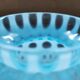 Vintage turquoise glass vase