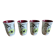 Set of four enameled stoneware glasses