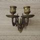 Antique French Gothic Dragon Bronze Double Piano Sconce Signed L. Pinet
