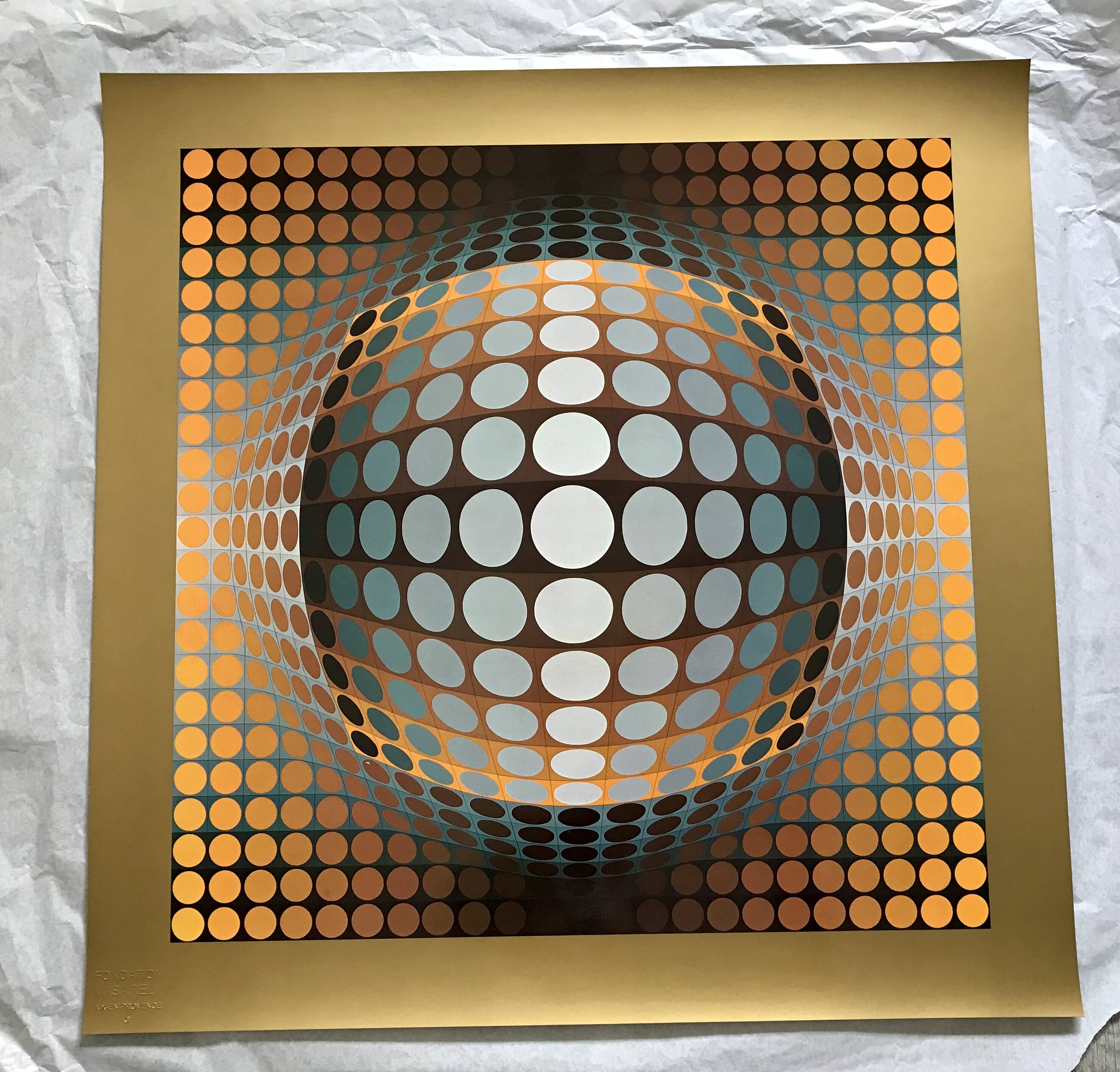 Victor Vasarely - Heliogravure stamped Fondation Vasarely, Edition 1974