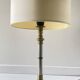 Lampe années 70 abat jour effet bois