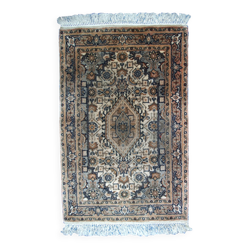 Tapis Vintage Indo-Tabriz en Laine, Années 1970, Élégance Artisanale