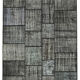 Handwoven turkish contemporary 176 cm x 245 cm black patchwork rug
