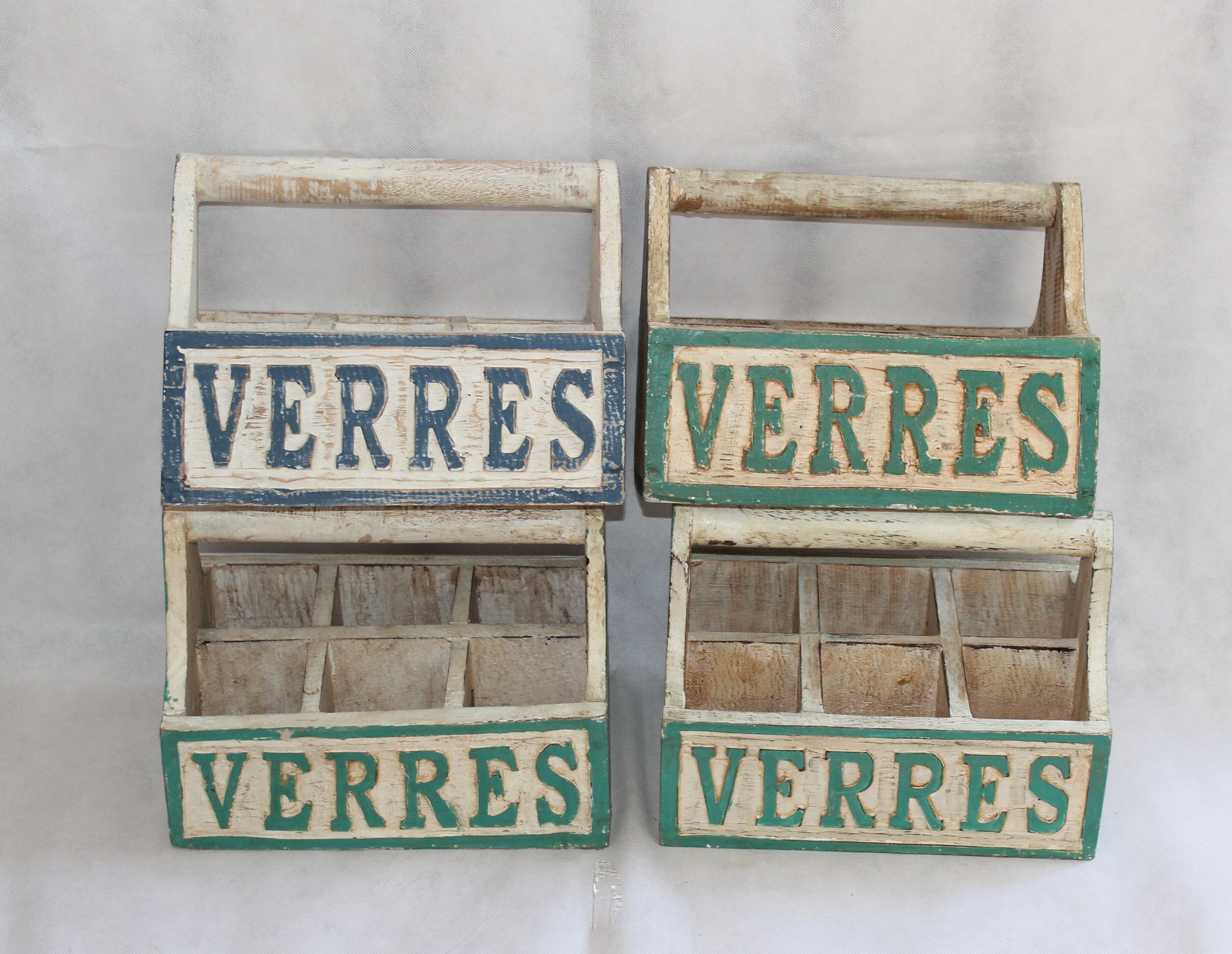 Lot of vintage wooden door-glass