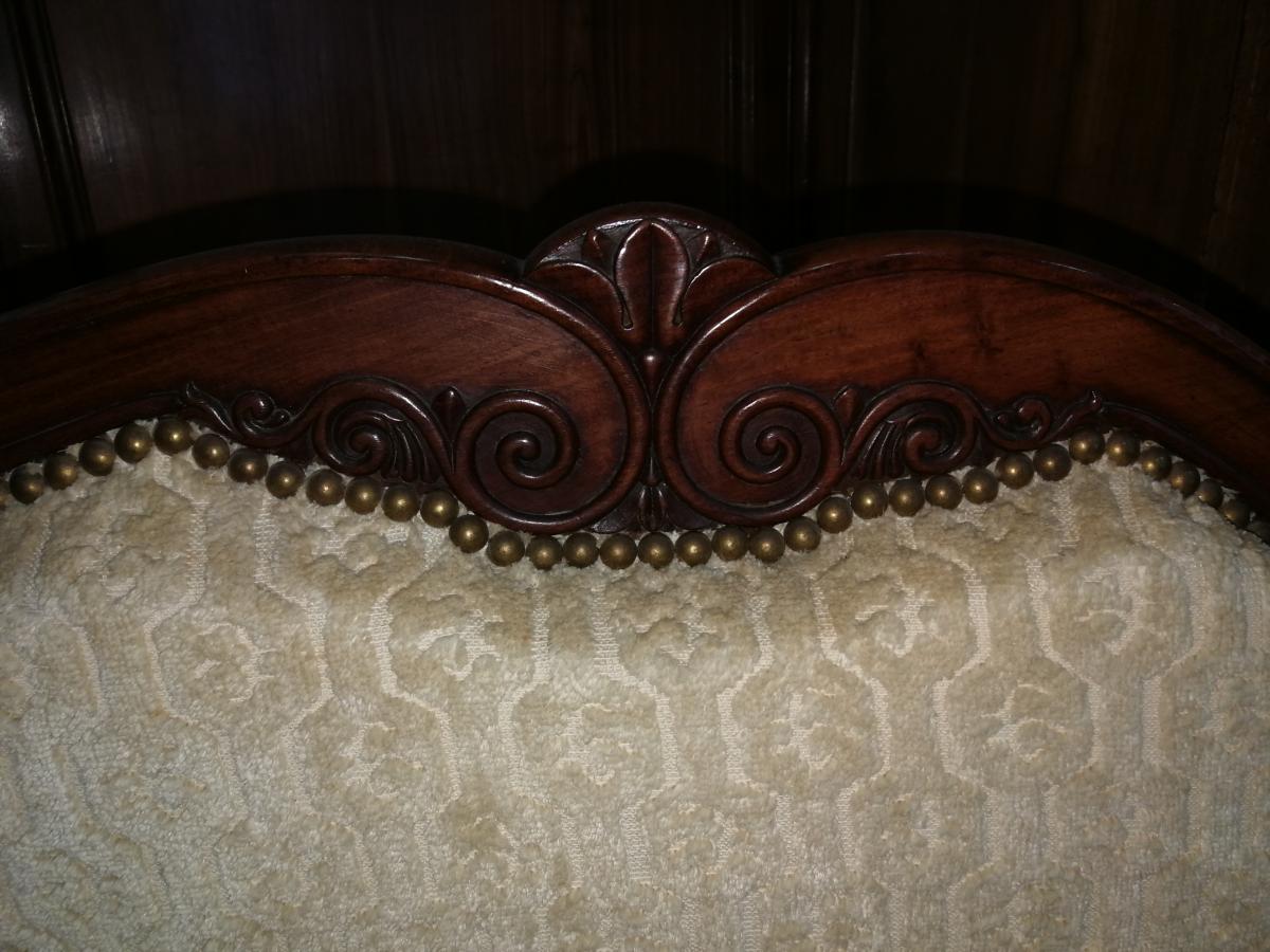 Méridienne époque  restauration en acajou