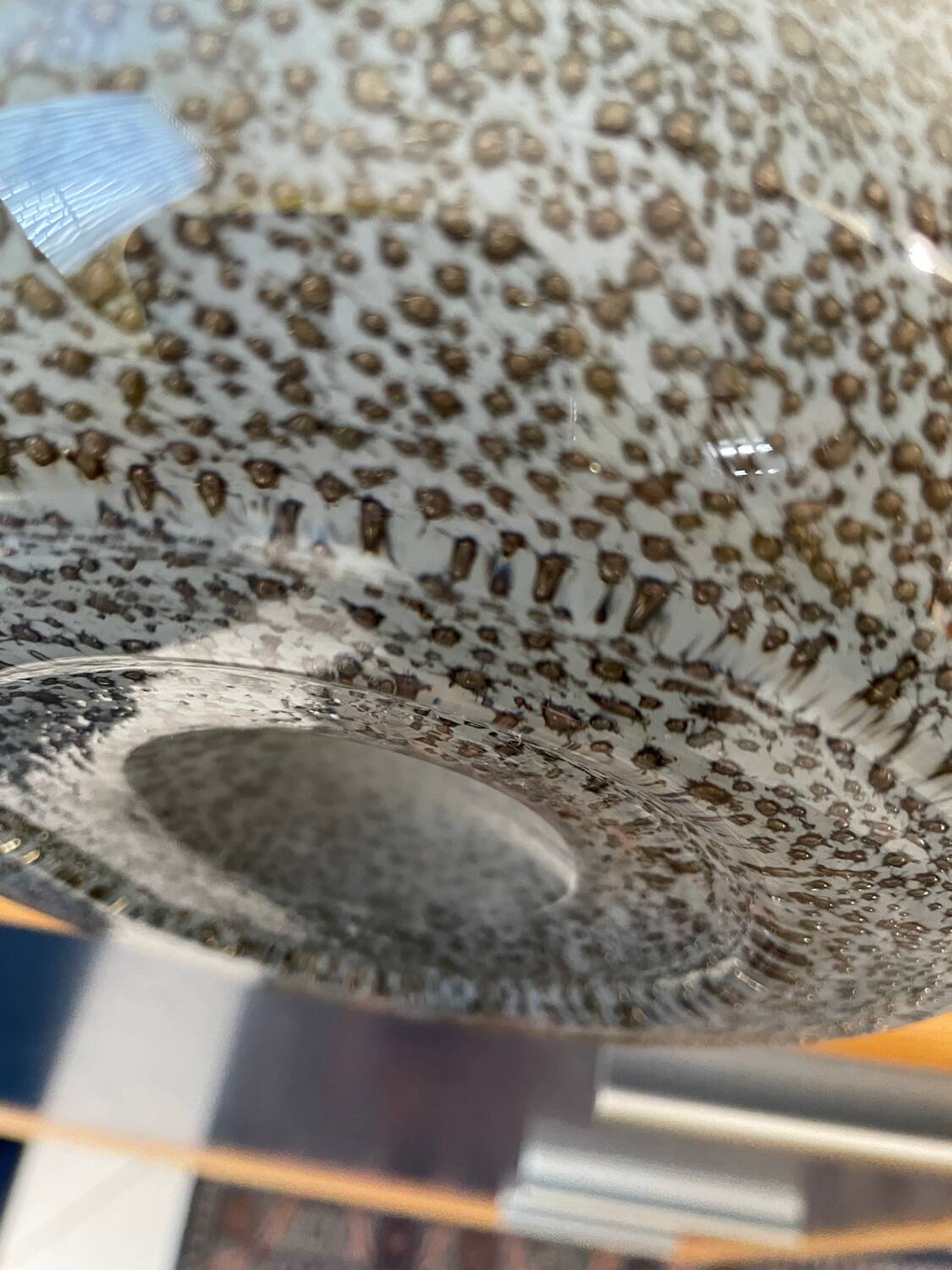 Mouth blown Murano glass vase