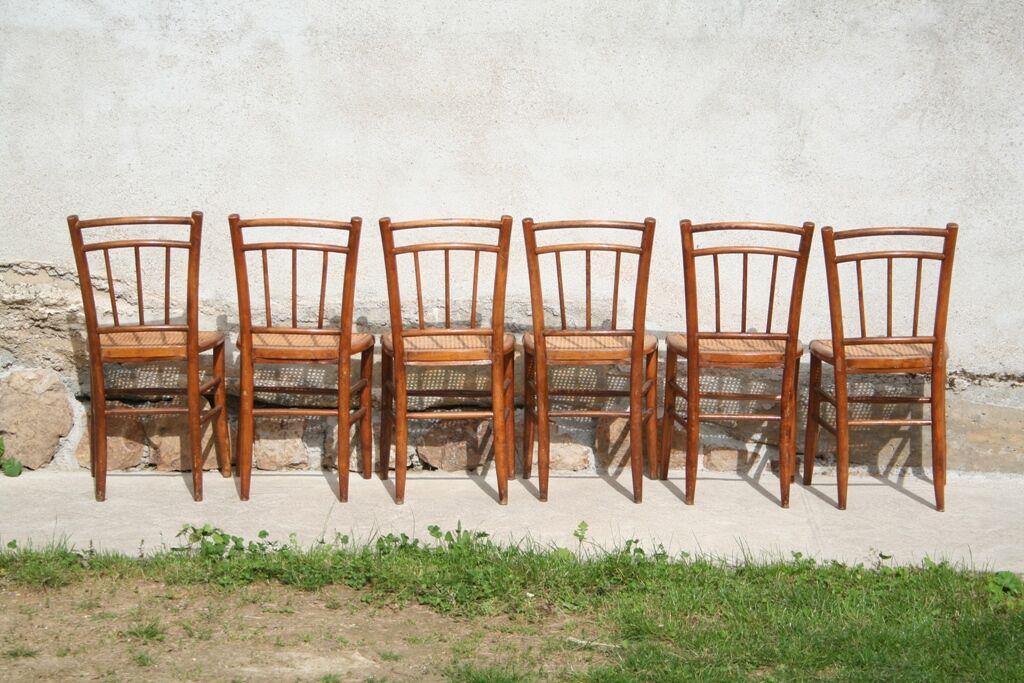 Series of 6 bistro chairs from the 1930