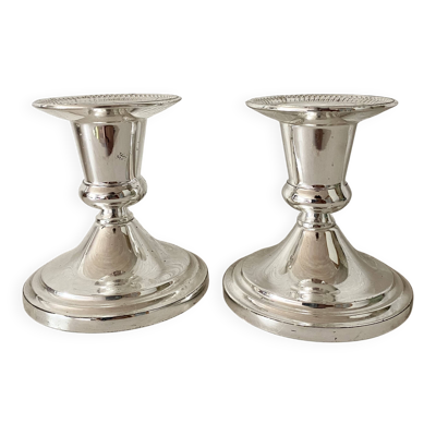 Bougeoirs argentés