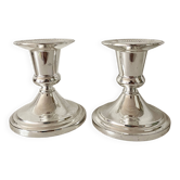 Silver candle holders