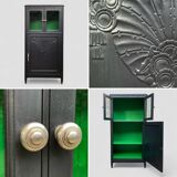 Buffet parisien vitré noir art déco 1930