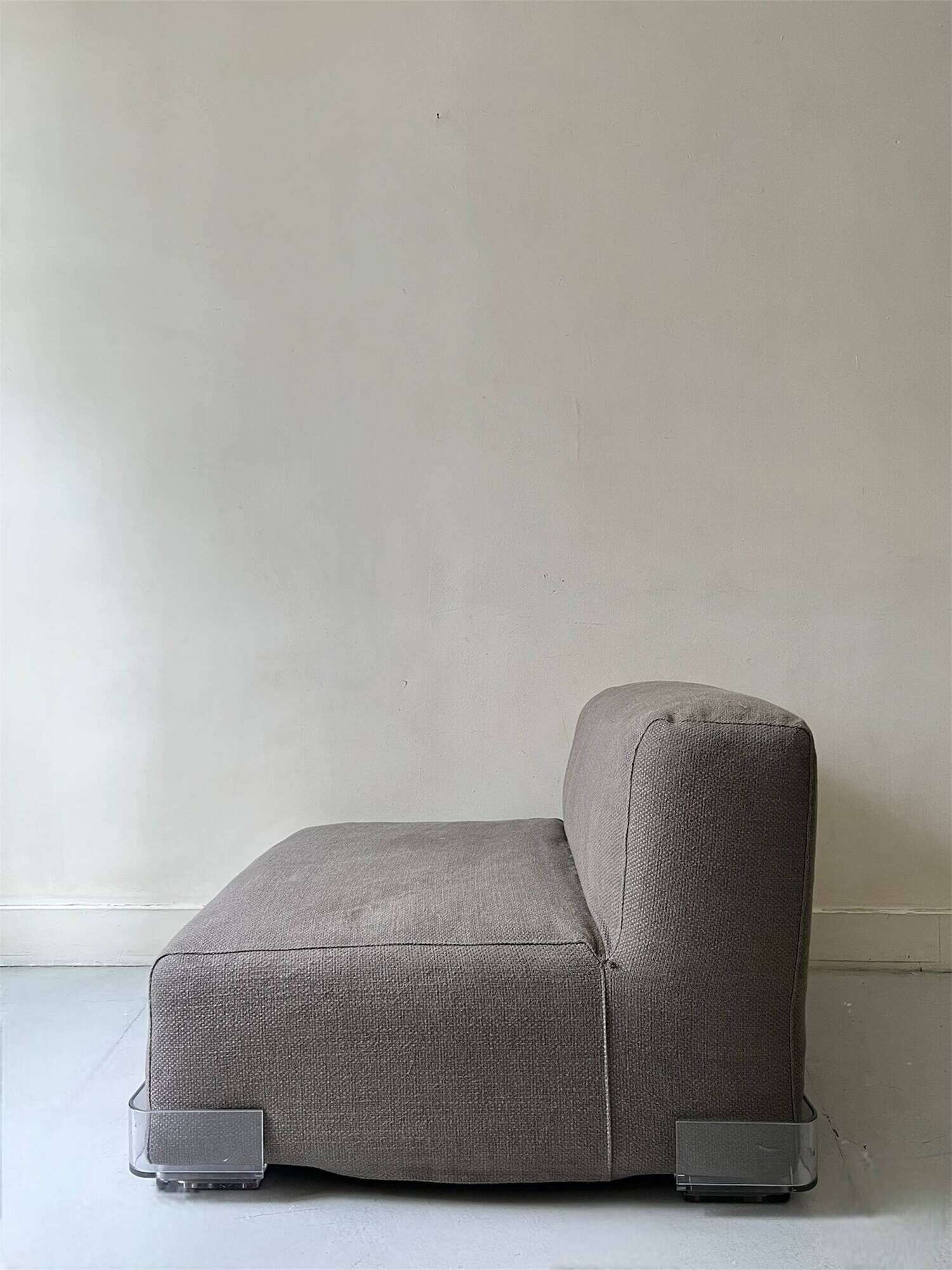 Plastics gray fabric armchair by Piero Lissoni for Kartell, 1970