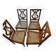 4 chaises lyre Louis XVl cannées